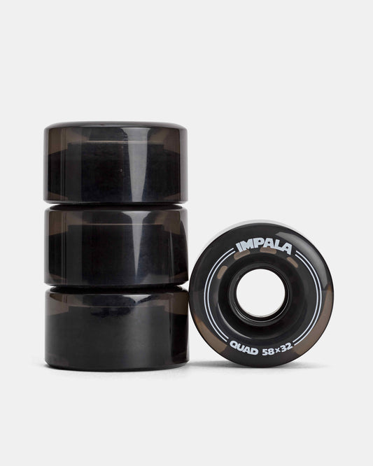 4 Pack Wheels - Black - Impala Rollerskates
