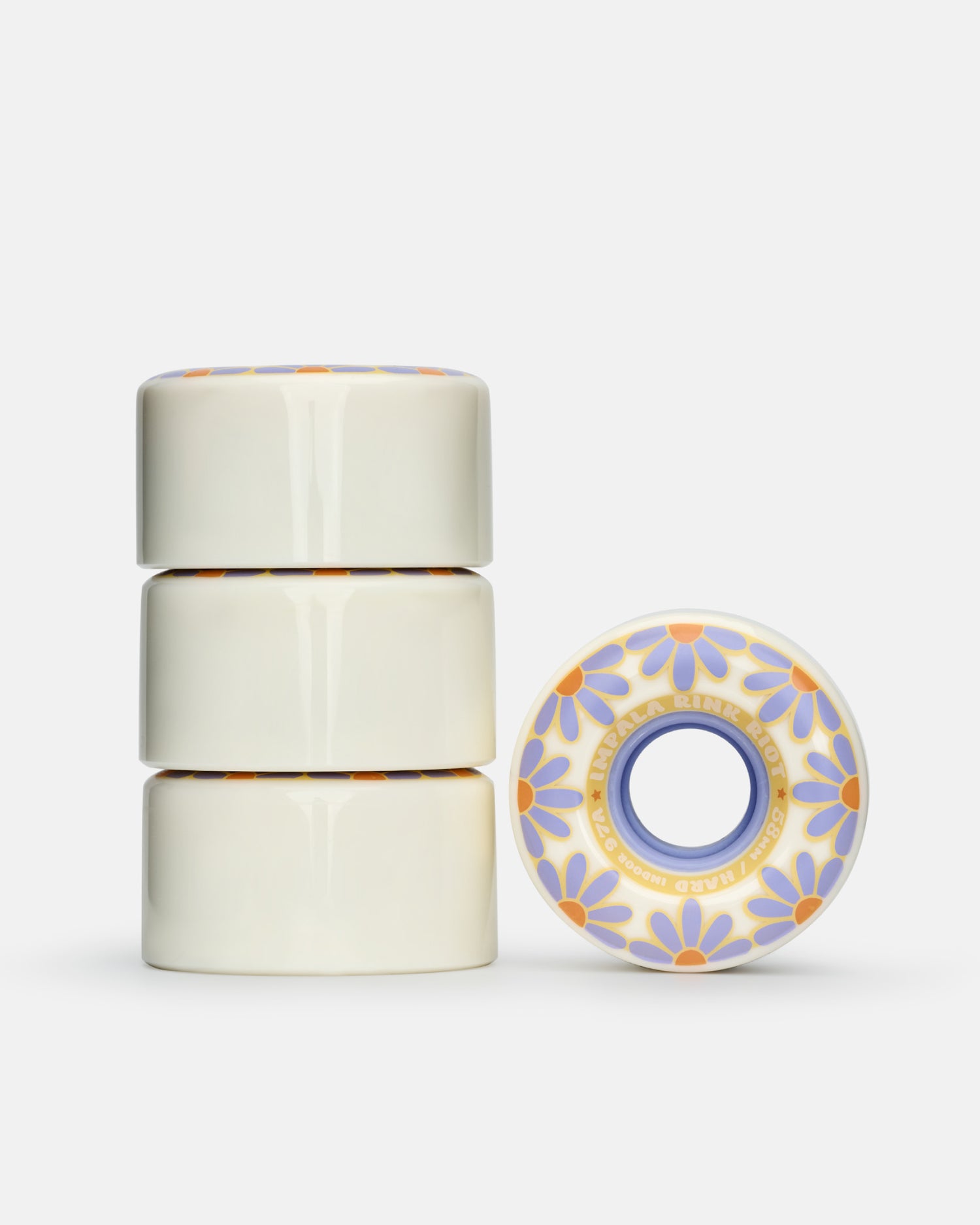 Impala Quad Rink Riot Wheels 4 Pack - Off White - Impala Skate