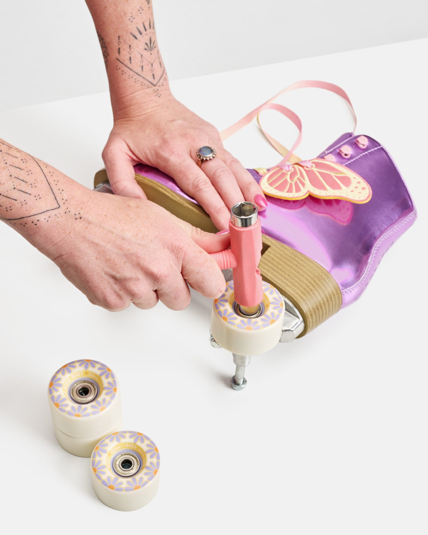 Impala Quad Rink Riot Wheels 4 Pack - Off White - Impala Skate