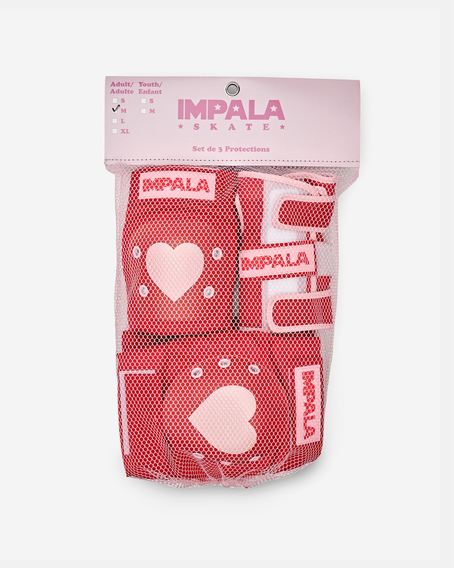 Impala Adult Protective Pack - Red Hearts - Impala Skate
